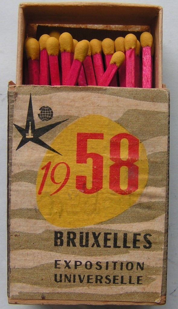 boîte d'allumettes EXPOSITION BRUXELLES 1958