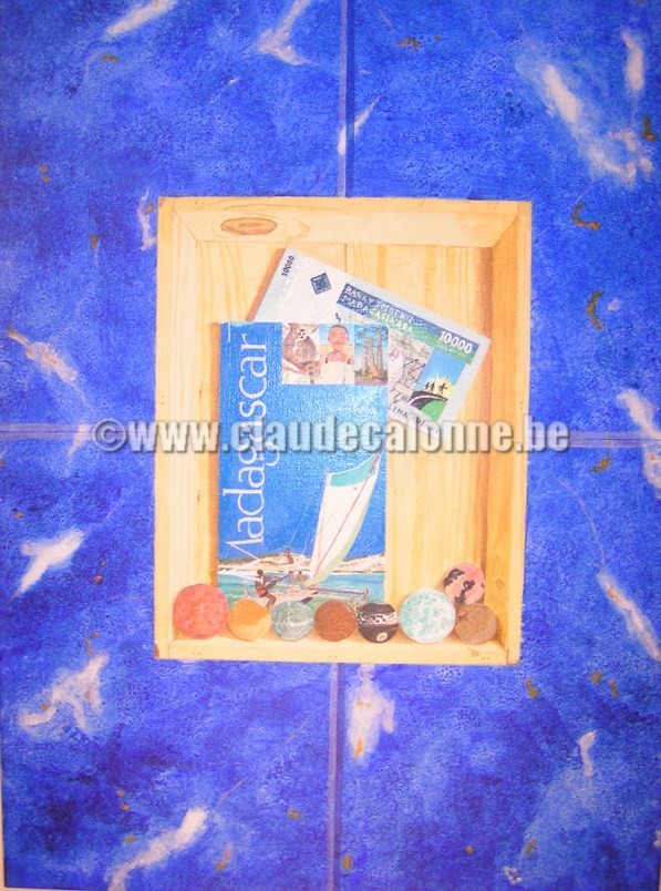trompe l'oeil de chevalet, le voyage de Monsieur Gaston, Madagascar, lapis lazzuli, ariary, 