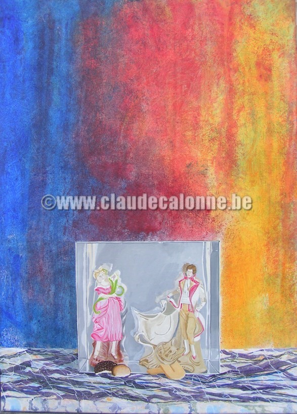 trompe l'oeil de chevalet, les biscuits cassés, brêche violette, 