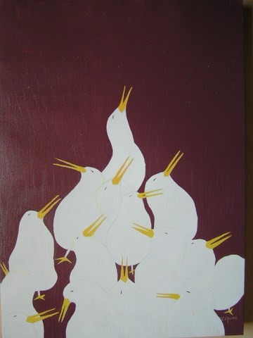 cacophonie, fanfare, chorale, oiseaux, 