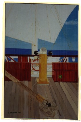 star clipper, la boussole, Caraïbes, huile sur toile marouflée sur bois,