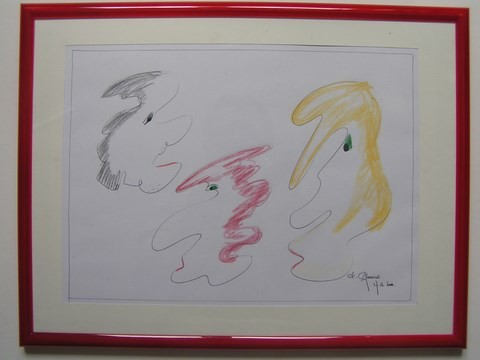 libre cours, divagation au crayon de couleur, claude calonne
