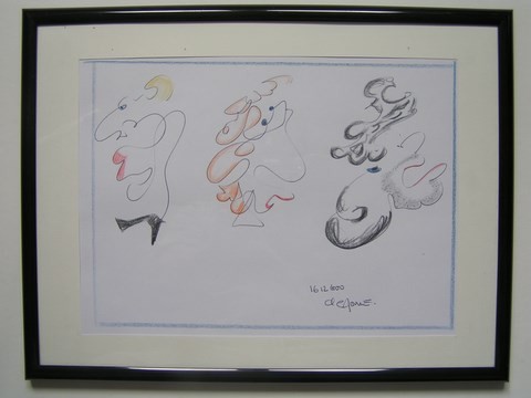 libre cours, divagation au crayon de couleur, claude calonne