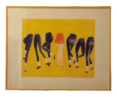 ou sont les femmes ?, jupe, pantalons, gouache sur papier,
