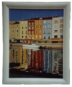 Sète,  Hérault, port de Sète, huile sur toile marouflée sur bois, 